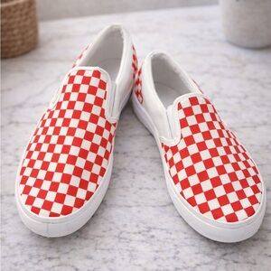 Fashion Checkerboard slip ons